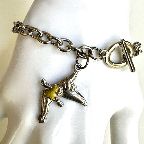 Disney silver tone tinkerbell charm bracelet - Picture 5 of 7